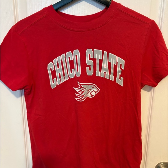 Champion Red Chico State Crewneck T-Shirt - Picture 1 of 2